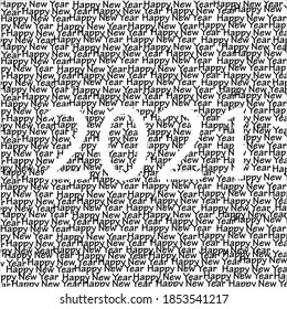 Back ground happy new year 2021 vector eps10.