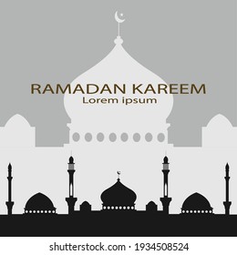 Back ground ramadan kareem design logo vector stock