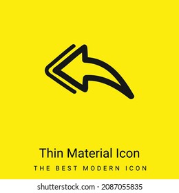 Back Hand Drawn Arrow minimal bright yellow material icon