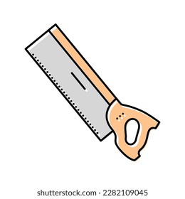 vector de icono de color de la sierra de atrás. señal de la sierra de la espalda. ilustración de símbolo aislado