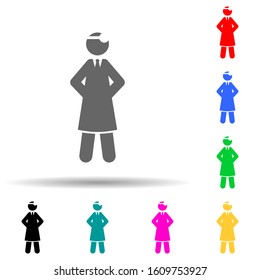 Back hands, doctor multi color style icon. Simple glyph, flat vector of doctor icons for ui and ux, website or mobile application