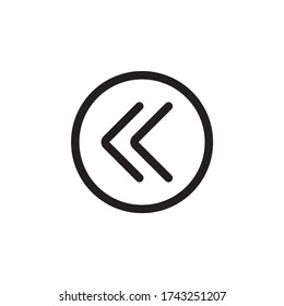 Back icon, arrow left icon symbol illustration