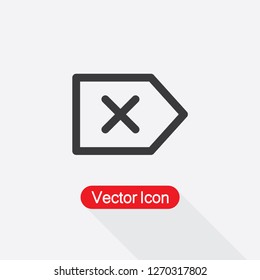 Back Icon, Backspace Icon, Delete Icon Vector Illustration Eps10