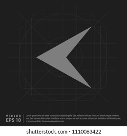 Back Icon - Black Creative Background - Free vector icon