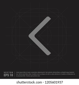 Back Icon - Black Creative Background - Free vector icon