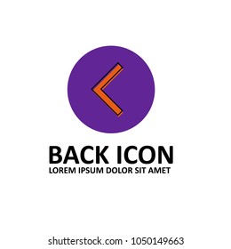 Back icon. Can be used as icon or logo for websites, applications, mobile and UI design. color icon, vector illustration