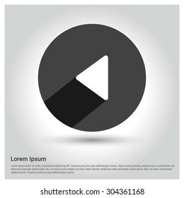 Back icon. Circle concept web buttons. vector illustration. Flat design style