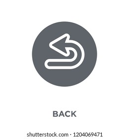Back icon. Back design concept from  collection. Simple element vector illustration on white background.