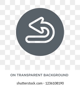 Back icon. Back design concept from  collection. Simple element vector illustration on transparent background.