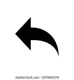 back icon. Flat back arrow symbol for your web site design, logo, app, UI. Vector illustration 