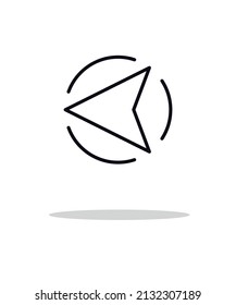 back icon, for graphic and web design collection logo vector illustration, eps 10