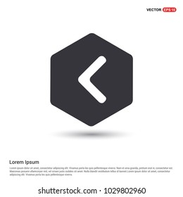 Back Icon Hexa White Background icon template