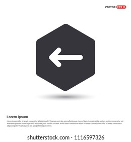 Back Icon Hexa White Background icon template - Free vector icon