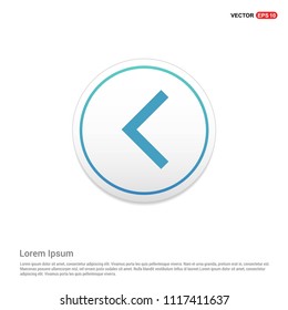 Back Icon Hexa White Background icon template - Free vector icon