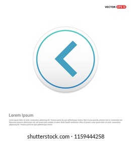 Back Icon Hexa White Background icon template - Free vector icon