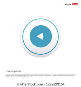 Back Icon Hexa White Background icon template - Free vector icon