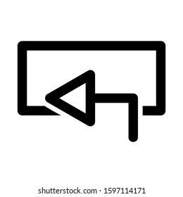 back icon isolated sign symbol vector illustration - high quality black style vector icons
