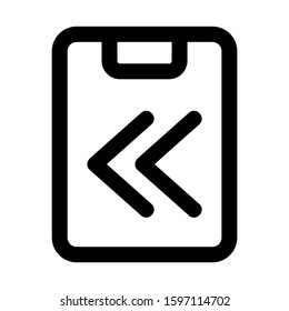 back icon isolated sign symbol vector illustration - high quality black style vector icons
