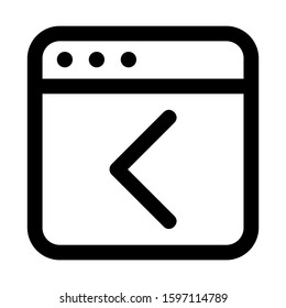 back icon isolated sign symbol vector illustration - high quality black style vector icons
