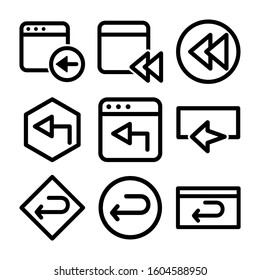 back icon isolated sign symbol vector illustration - Collection of high quality black style vector icons
