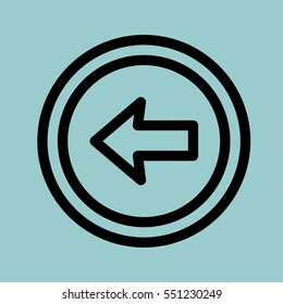 back icon. isolated sign symbol