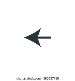 Back icon, Left turn vector