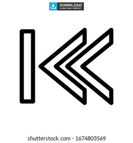 back icon or logo isolated sign symbol vector illustration - high quality black style vector icons
