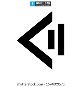 back icon or logo isolated sign symbol vector illustration - high quality black style vector icons
