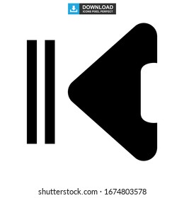 back icon or logo isolated sign symbol vector illustration - high quality black style vector icons
