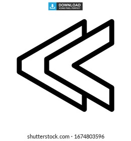 back icon or logo isolated sign symbol vector illustration - high quality black style vector icons
