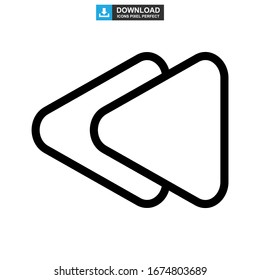 back icon or logo isolated sign symbol vector illustration - high quality black style vector icons
