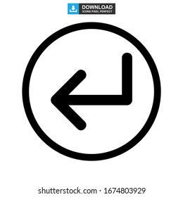 back icon or logo isolated sign symbol vector illustration - high quality black style vector icons
