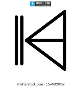 back icon or logo isolated sign symbol vector illustration - high quality black style vector icons
