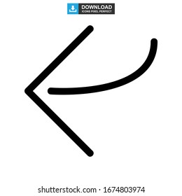back icon or logo isolated sign symbol vector illustration - high quality black style vector icons
