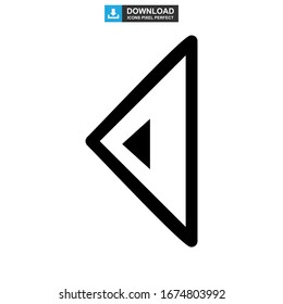 Icono posterior o logotipo símbolo de signo aislado Ilustración vectorial - Iconos vectoriales de estilo negro de alta calidad
