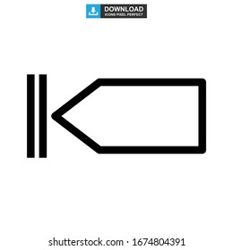 back icon or logo isolated sign symbol vector illustration - high quality black style vector icons
