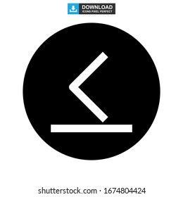 back icon or logo isolated sign symbol vector illustration - high quality black style vector icons
