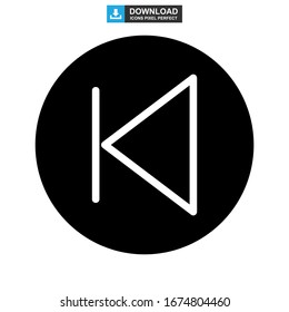 back icon or logo isolated sign symbol vector illustration - high quality black style vector icons
