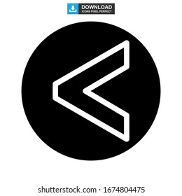 back icon or logo isolated sign symbol vector illustration - high quality black style vector icons
