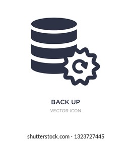 back up icon on white background. Simple element illustration from UI concept. back up sign icon symbol design.