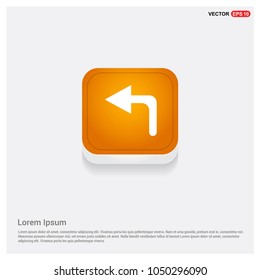 Back Icon Orange Abstract Web Button