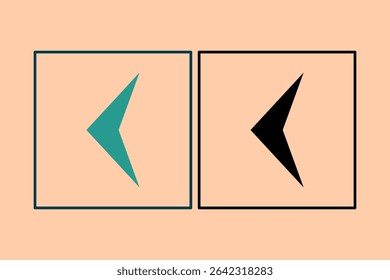Back icon. icon related to UI elements. suitable for web site, app, user interfaces,element, printable etc. solid icon style. simple vector design editable