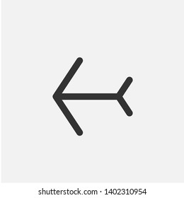 Back Icon. Return, Left Arrow or Direction Illustration As A Simple Vector, Trendy Sign & Symbol for Design and Websites, Presentation or Application.