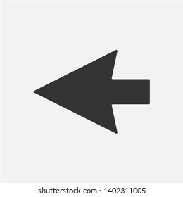 Back Icon. Return, Left Arrow or Direction Illustration As A Simple Vector, Trendy Sign & Symbol for Design and Websites, Presentation or Application.
