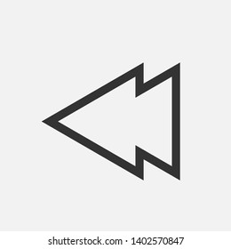 Back Icon. Return, Left Arrow or Direction Illustration As A Simple Vector, Trendy Sign & Symbol for Design and Websites, Presentation or Application.