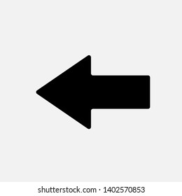 Back Icon. Return, Left Arrow or Direction Illustration As A Simple Vector, Trendy Sign & Symbol for Design and Websites, Presentation or Application.