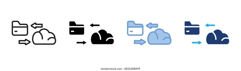Back up icon set multiple style collection