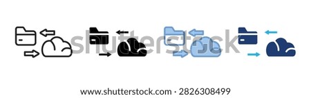 Back up icon set multiple style collection