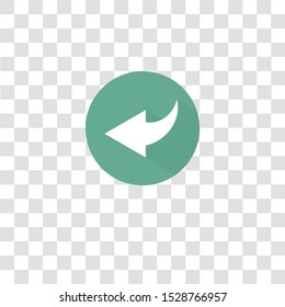back icon sign and symbol. back color icon for website design and mobile app development. Simple Element from color arrow collection collection for mobile concept and web apps icon.