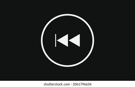 back icon, step backward next icon, media control skip back symbol
